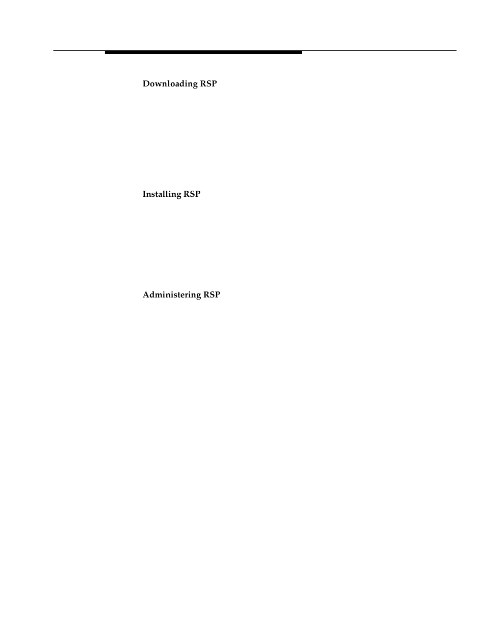 Downloading rsp, Installing rsp, Administering rsp | Avaya 555-233-116 User Manual | Page 177 / 246