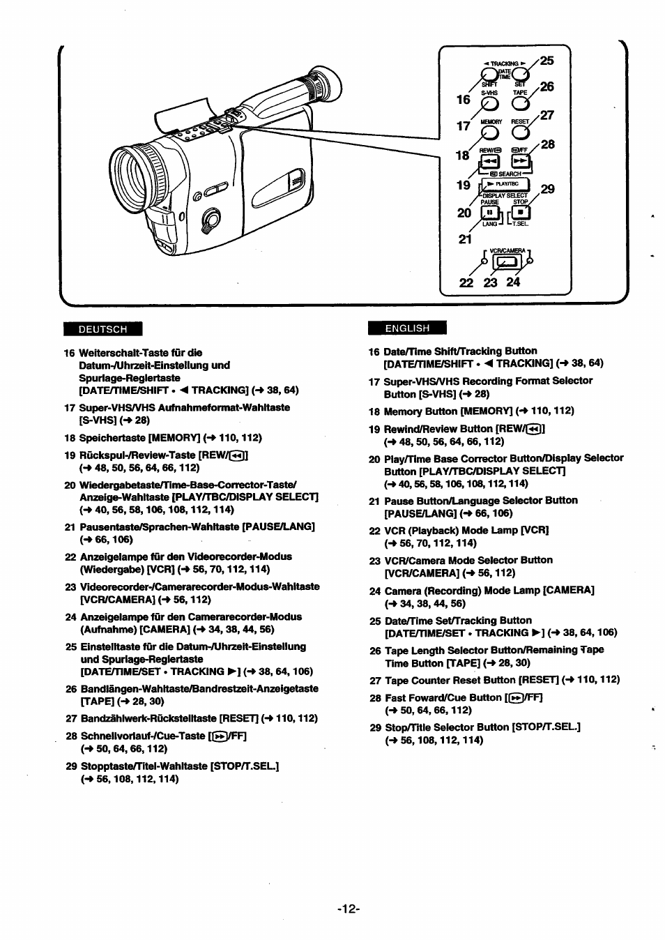 Panasonic NVSX30EG User Manual | Page 12 / 146