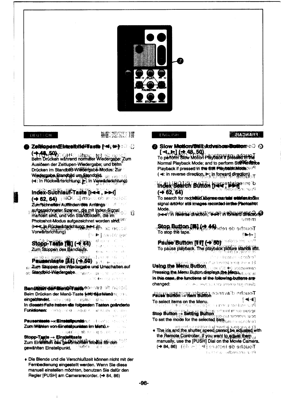O zsfttofmfi^mnibtmitasli, Шшшйюшг | Panasonic NVDS1EG User Manual | Page 96 / 180