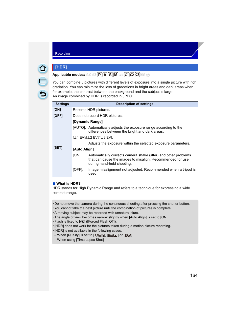 P164) | Panasonic DMC-GH3KBODY User Manual | Page 164 / 319