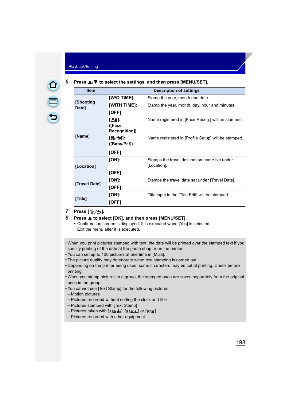Panasonic DMC-GH3KBODY User Manual | Page 198 / 319