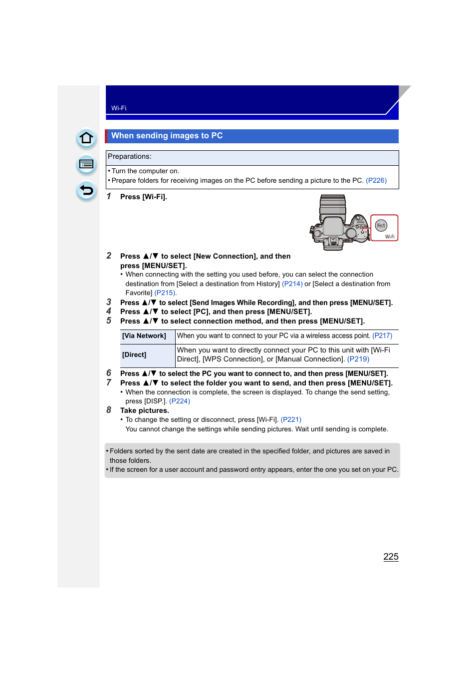 When sending images to pc | Panasonic DMC-GH3KBODY User Manual | Page 225 / 319