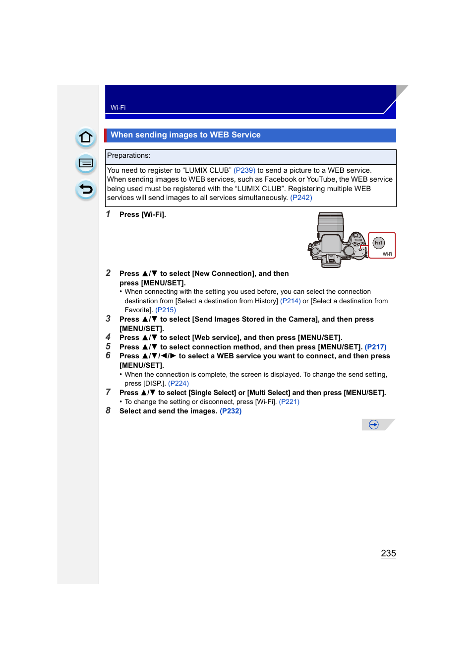 When sending images to web service | Panasonic DMC-GH3KBODY User Manual | Page 235 / 319