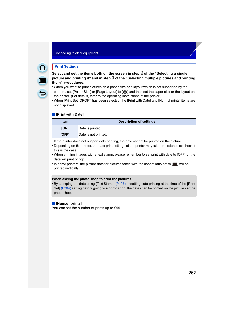 P262 | Panasonic DMC-GH3KBODY User Manual | Page 262 / 319