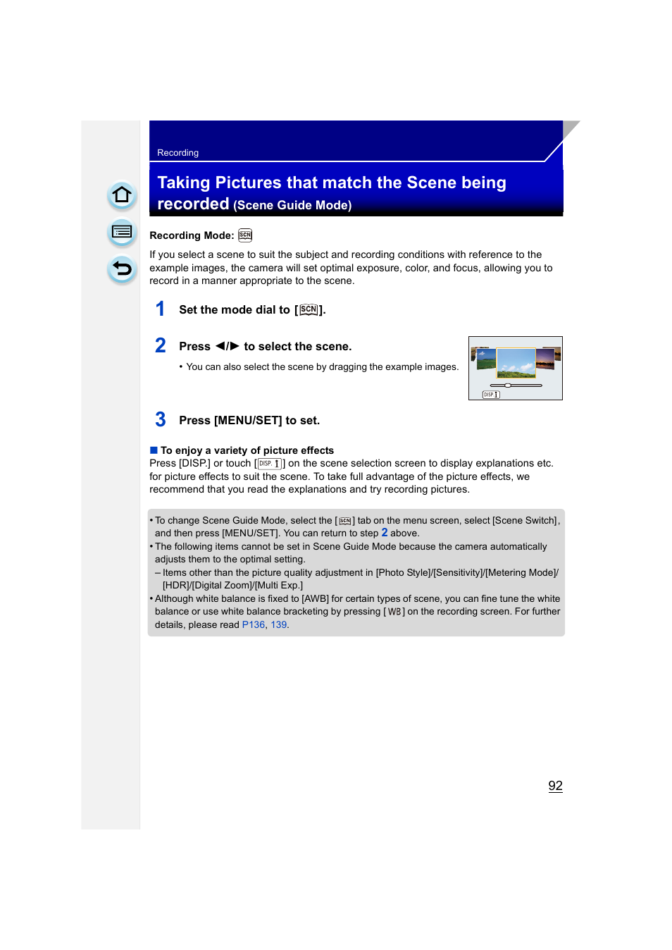 P92) | Panasonic DMC-GH3KBODY User Manual | Page 92 / 319