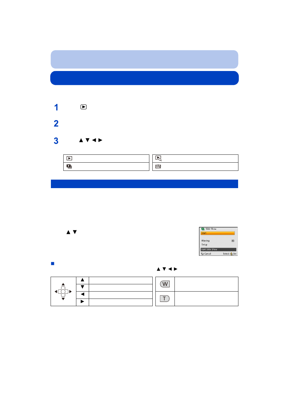 Playback/editing, Various methods of playback, Slide show | P99) | Panasonic DMC-TS25R User Manual | Page 99 / 155