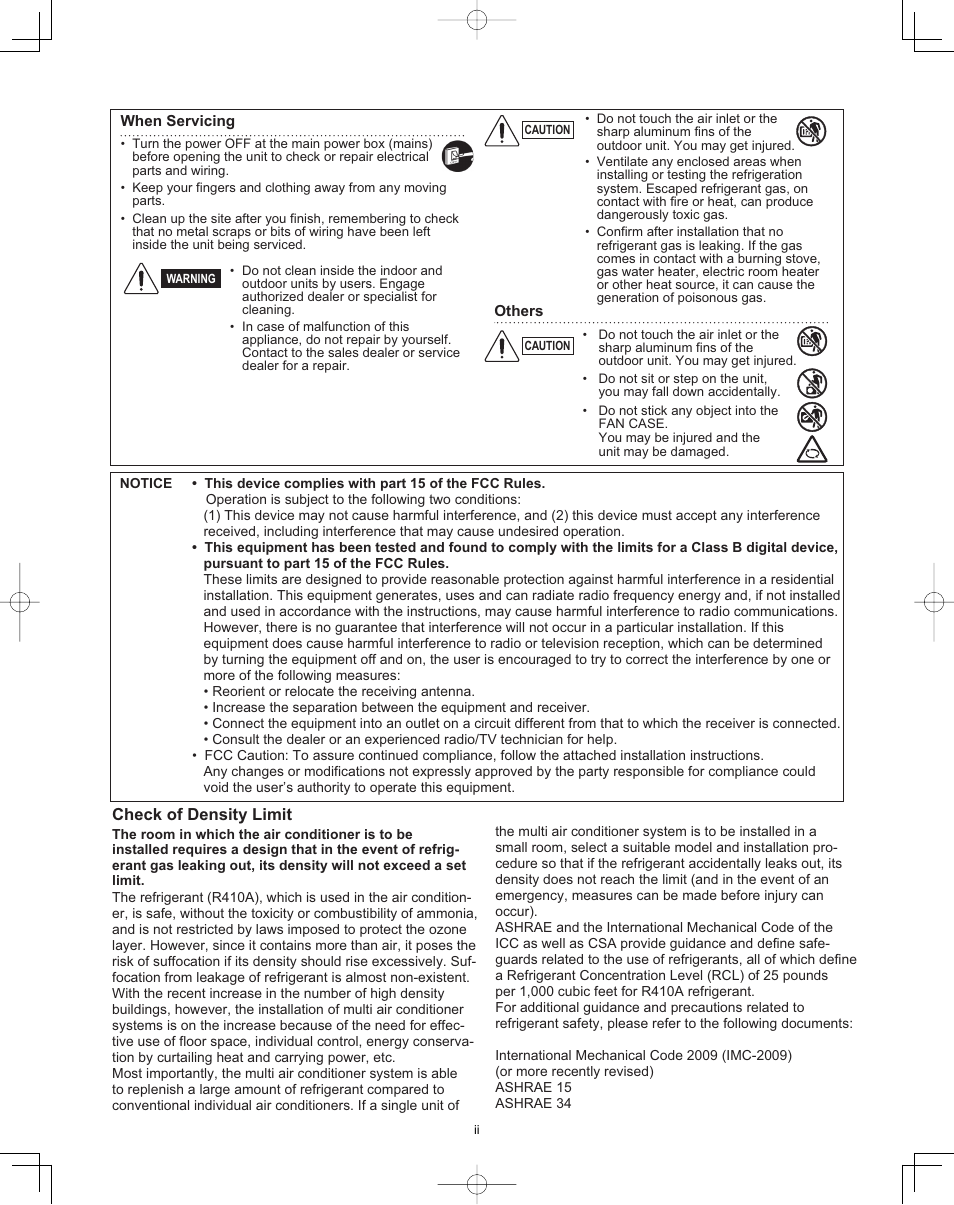 Check of density limit | Panasonic 36PSU1U6 User Manual | Page 3 / 198