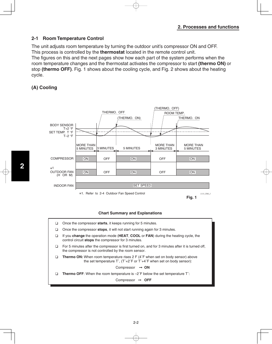 1 room temperature control, Processes and functions | Panasonic 36PEF1U6 User Manual | Page 132 / 198