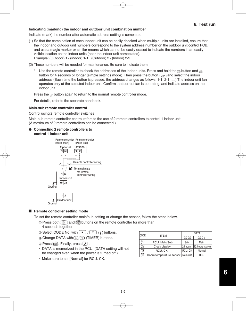 Test run | Panasonic 36PEF1U6 User Manual | Page 197 / 198
