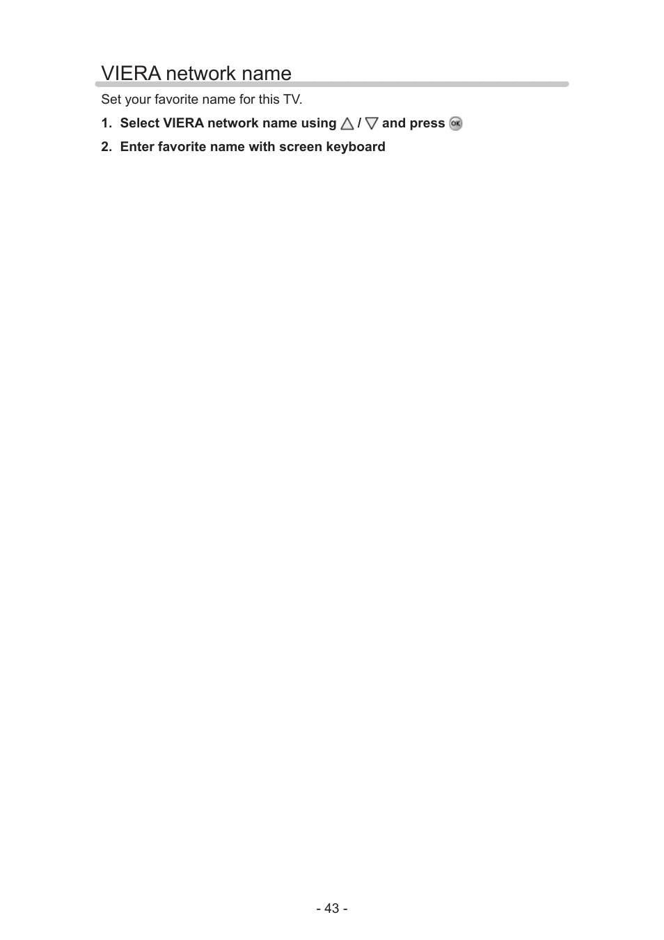 Viera network name, Viera network name 21 | Panasonic TC-55AS530U User Manual | Page 43 / 157