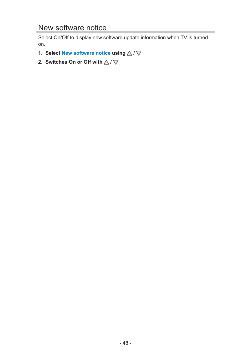 New software notice | Panasonic TC-55AS530U User Manual | Page 48 / 157