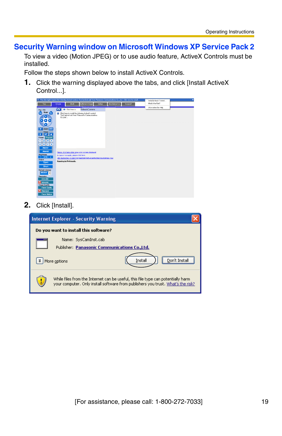 Ge 19 | Panasonic BB-HCM381A User Manual | Page 19 / 160