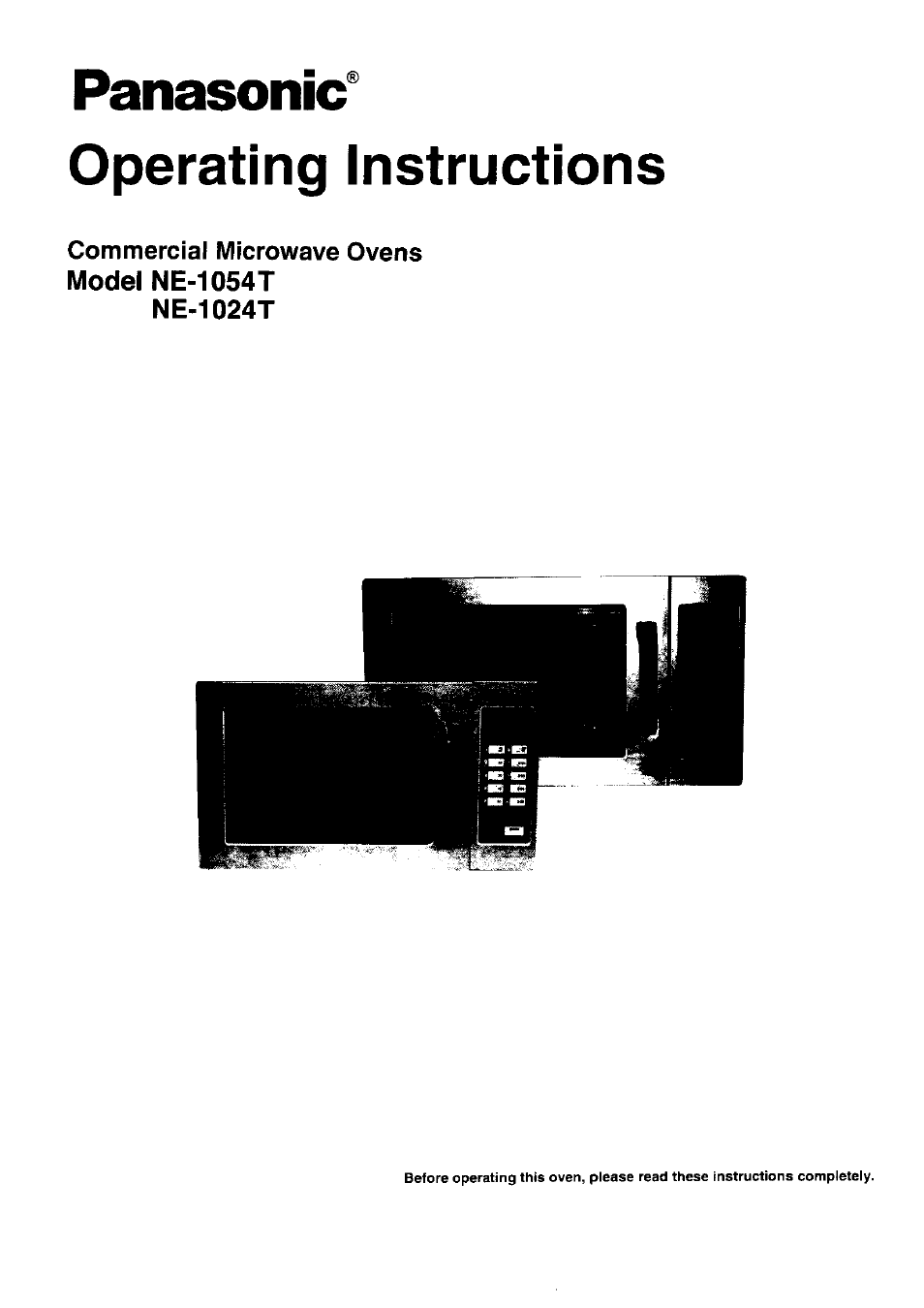 Panasonic NE-1054F User Manual | 20 pages