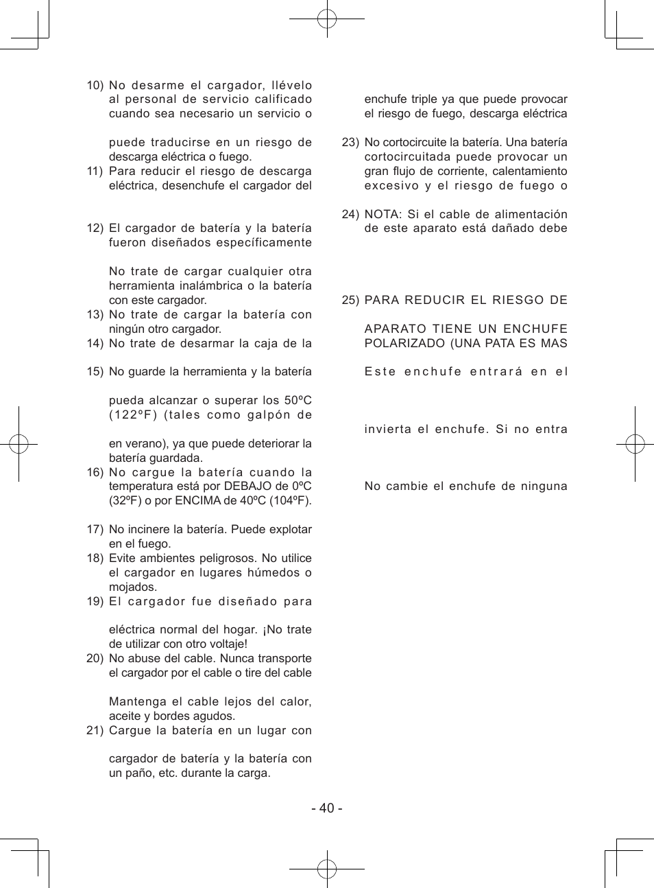 Panasonic EY74A1X User Manual | Page 40 / 50