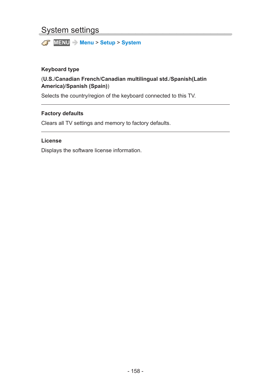 System settings | Panasonic TC-60AS650U User Manual | Page 158 / 184