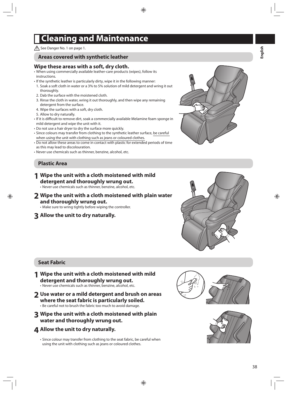 Cleaning and maintenance | Panasonic EP-MA70CX User Manual | Page 39 / 48