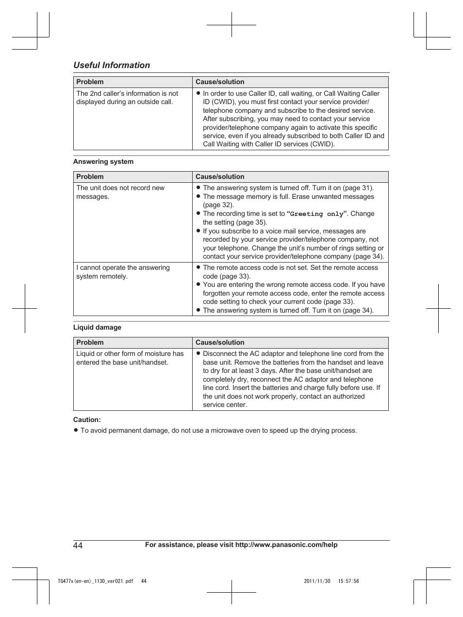 Panasonic KX-TG242SK User Manual | Page 44 / 56