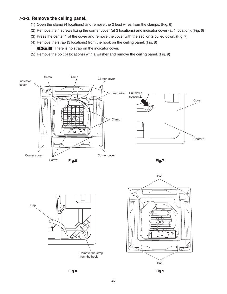 3-3. remove the ceiling panel | Panasonic KS12NB41A User Manual | Page 42 / 69