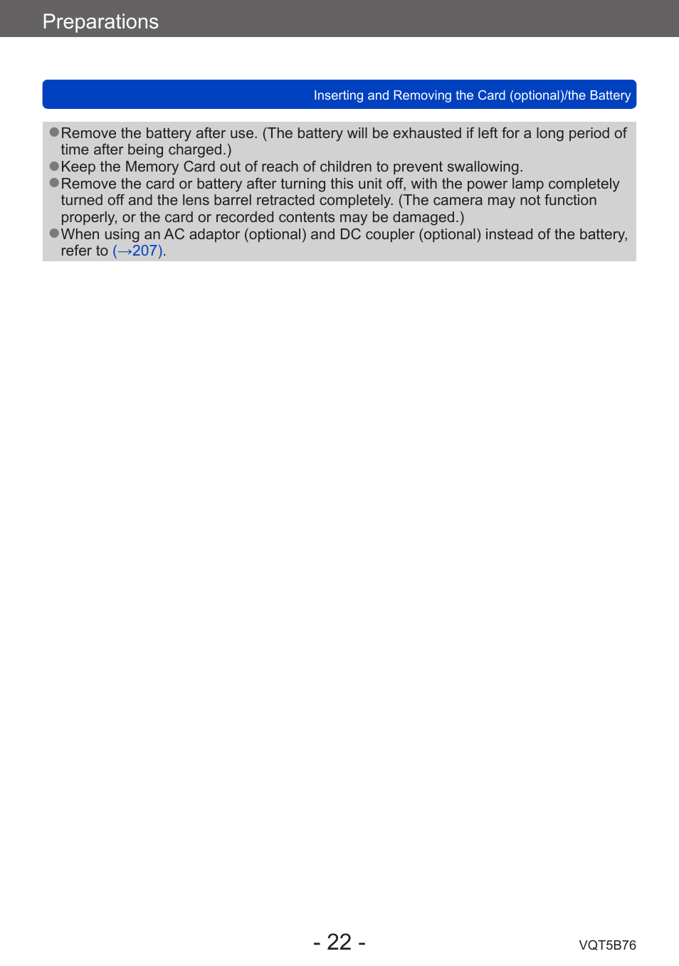 Panasonic DMC-FZ70K User Manual | Page 22 / 226