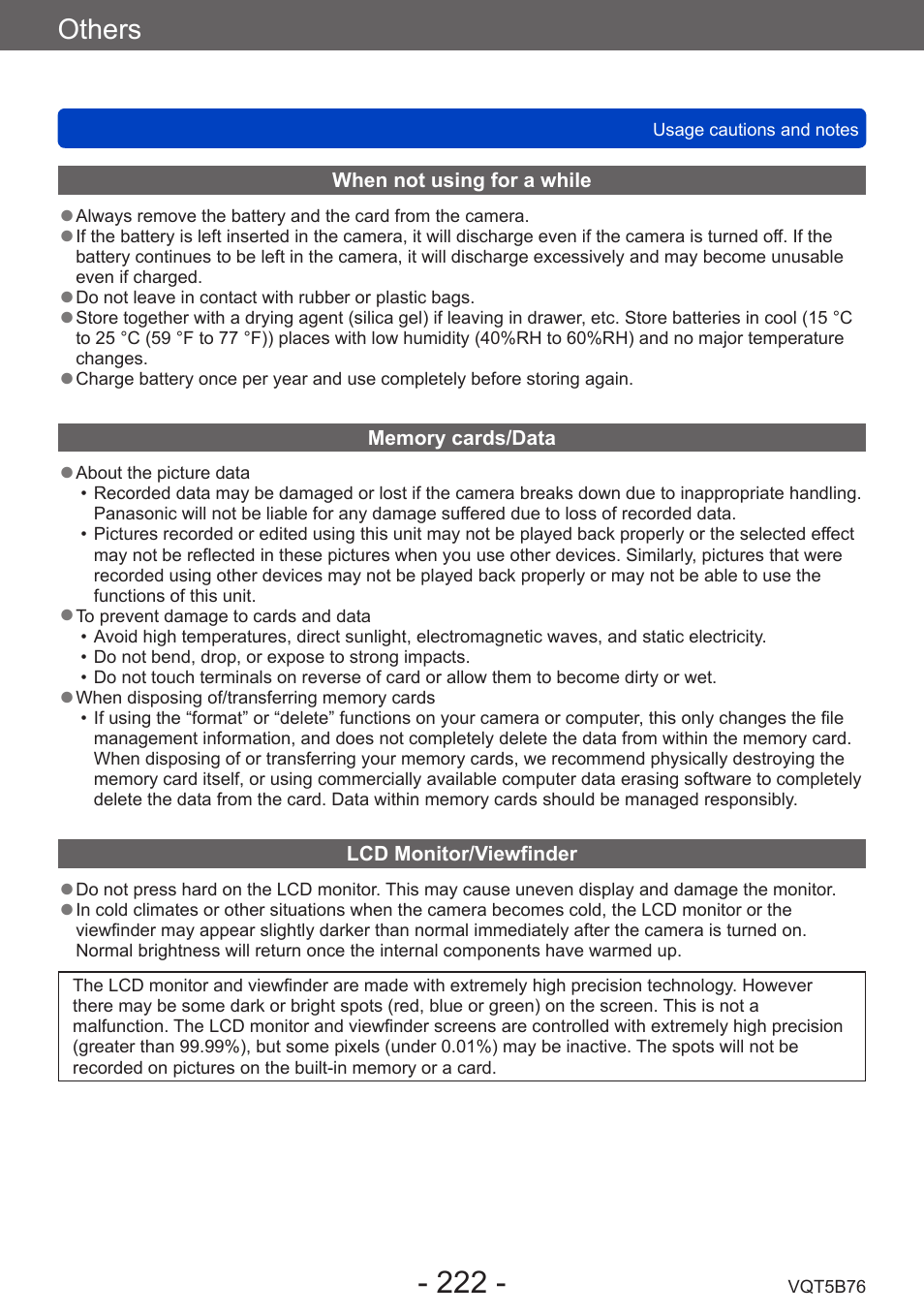 Others | Panasonic DMC-FZ70K User Manual | Page 222 / 226