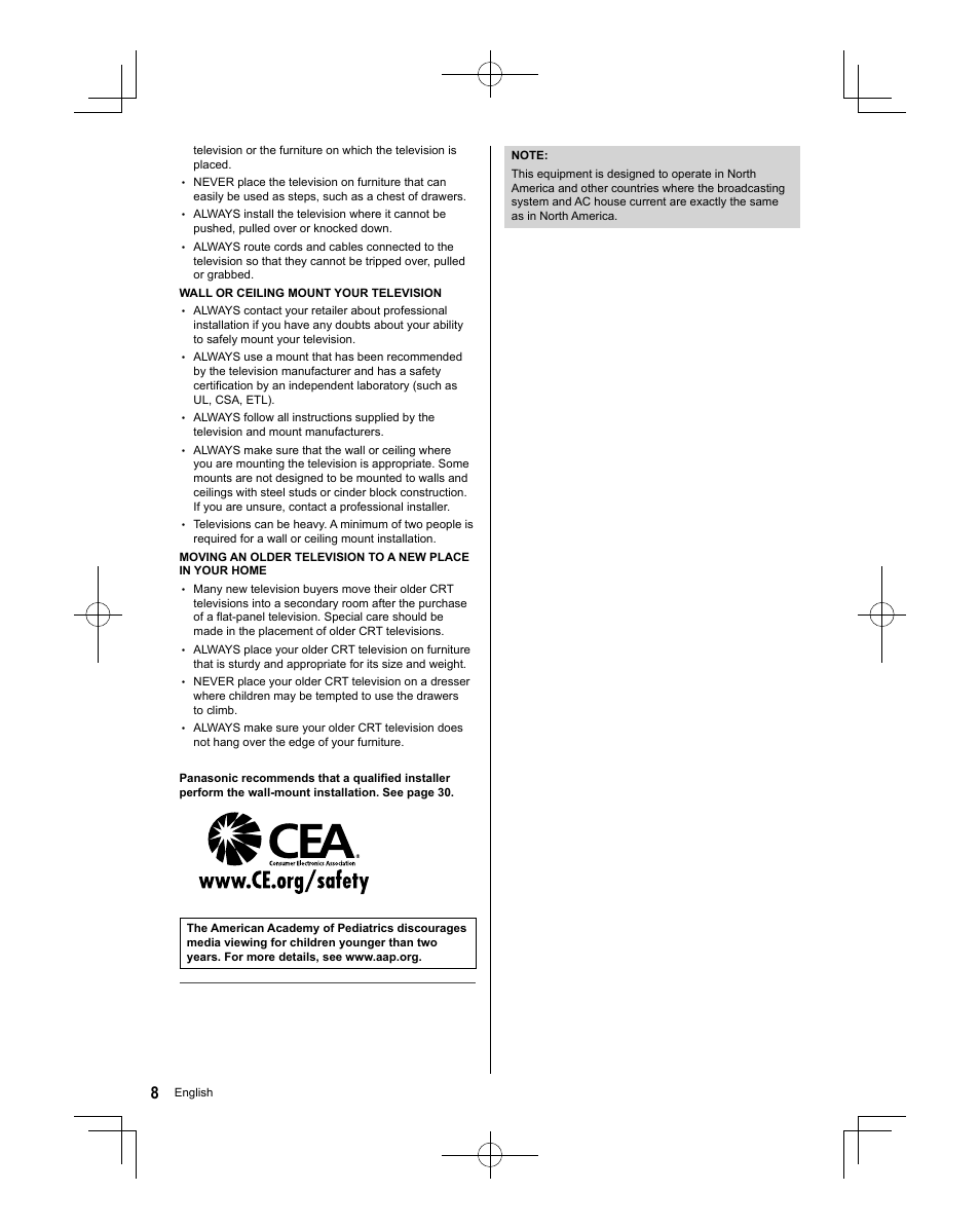 Panasonic TC-58AX800U User Manual | Page 8 / 38