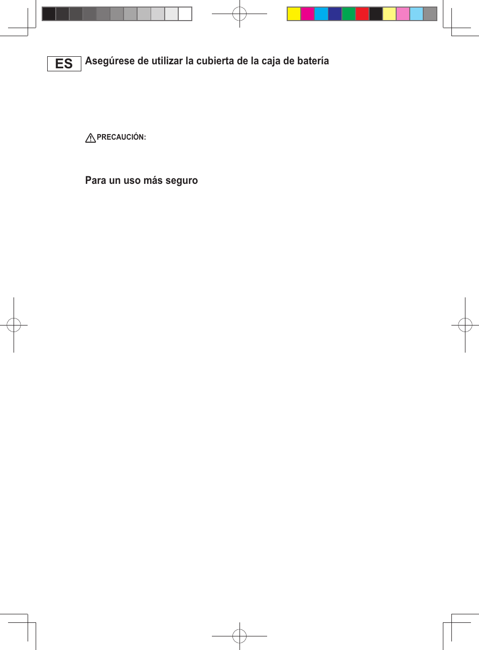 Para un uso más seguro | Panasonic EY75A2X User Manual | Page 4 / 56