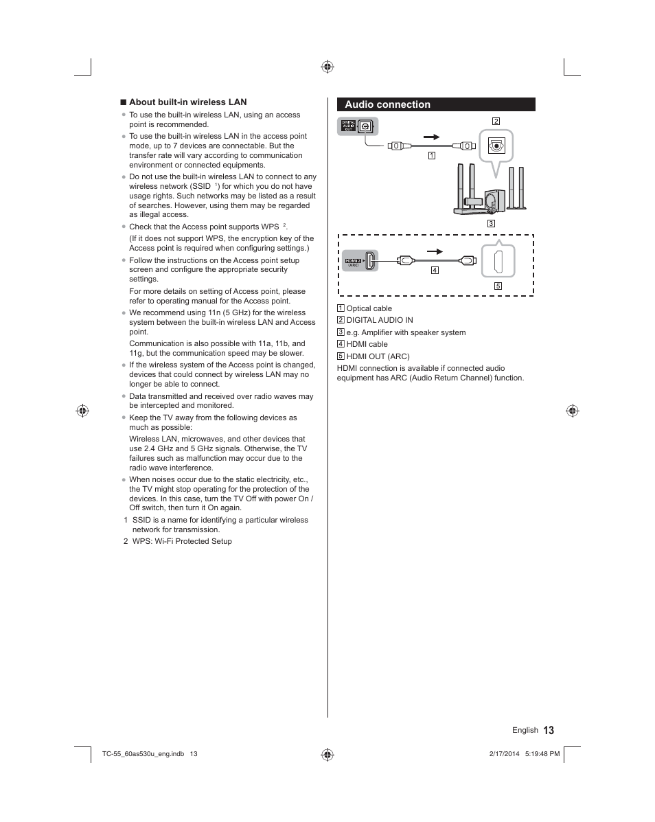Panasonic TC-60AS530U User Manual | Page 13 / 24