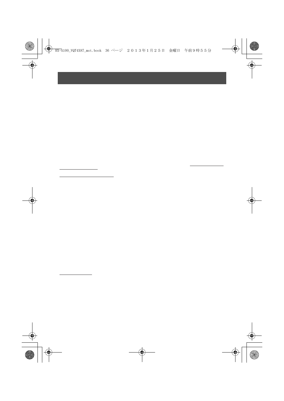 Warranty (for canadian customers), Warranty, For canadian customers) | Panasonic HX-A100D User Manual | Page 36 / 40