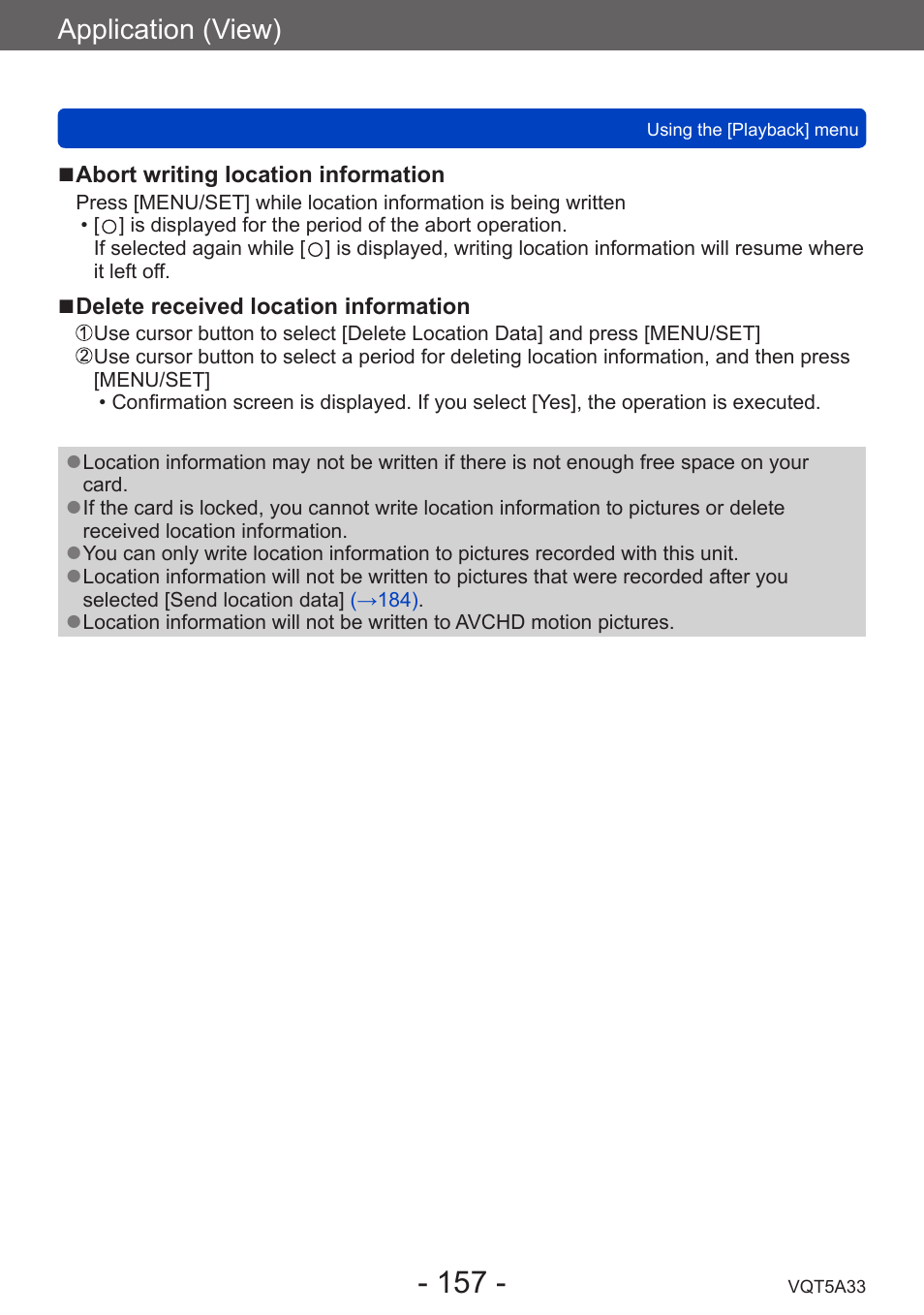 Panasonic DMC-LF1W User Manual | Page 157 / 285
