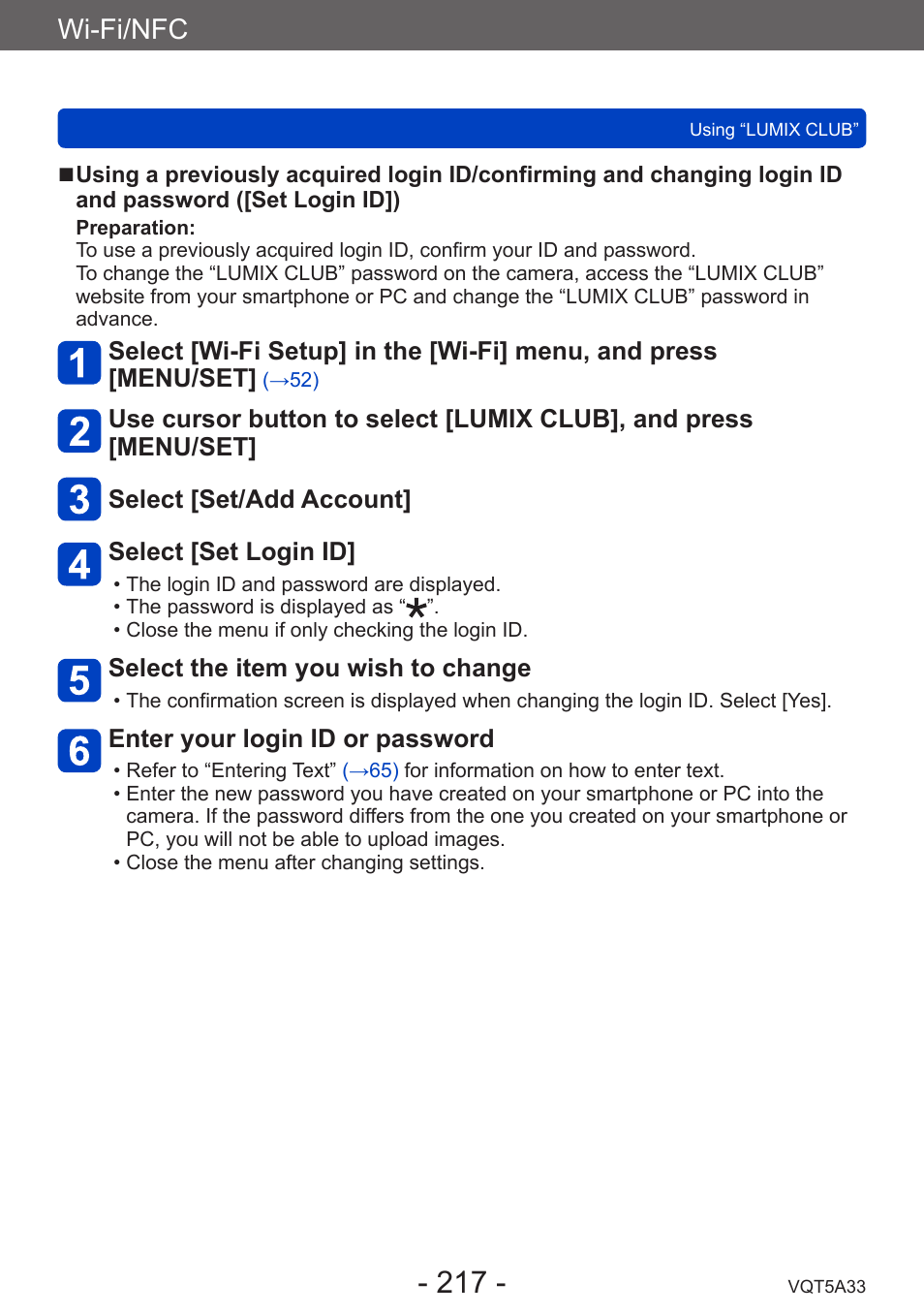 Wi-fi/nfc | Panasonic DMC-LF1W User Manual | Page 217 / 285