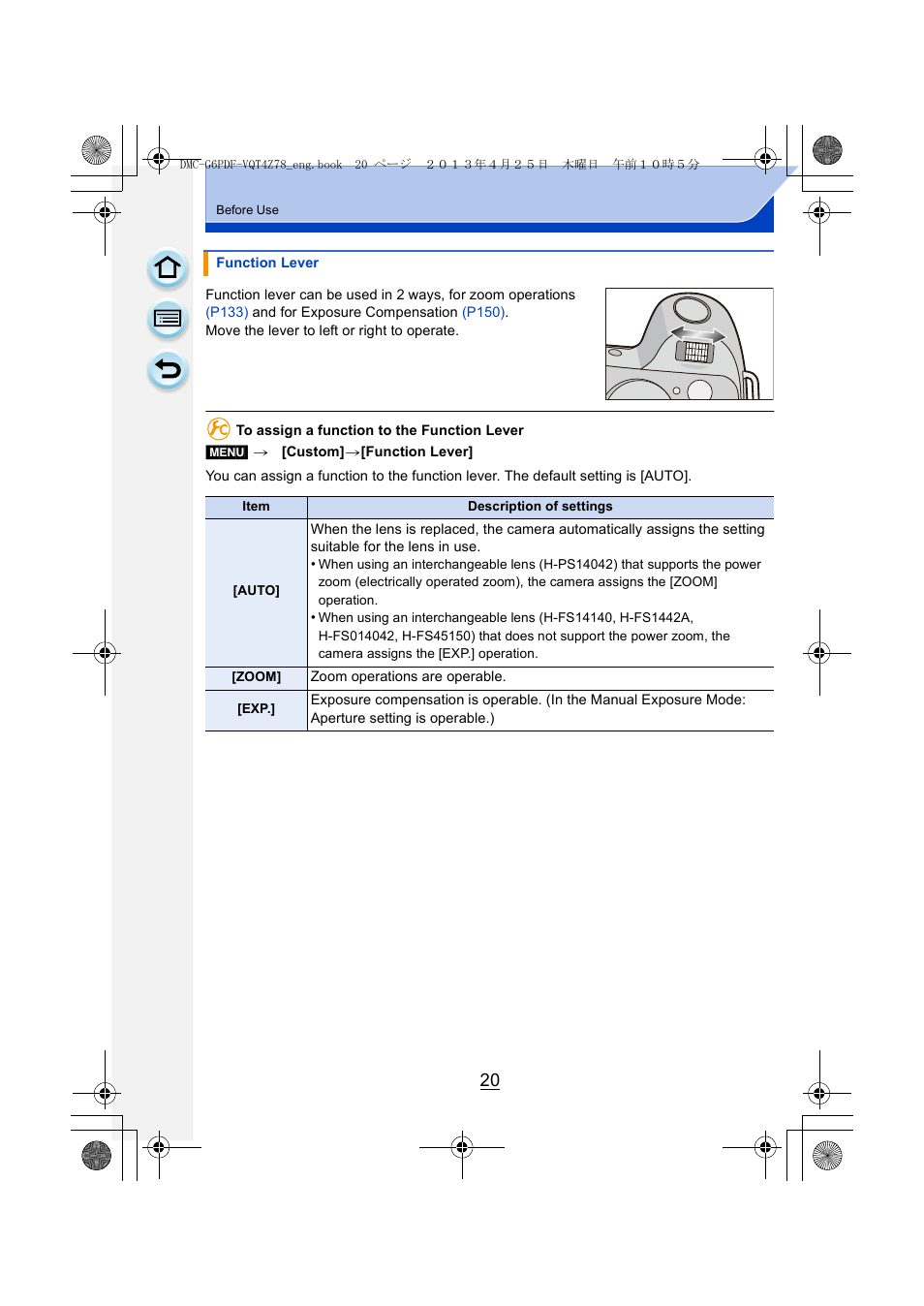 Panasonic DMC-G6KK User Manual | Page 20 / 356