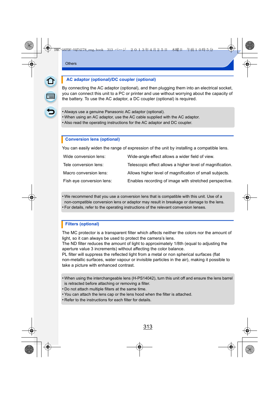P313) | Panasonic DMC-G6KK User Manual | Page 313 / 356