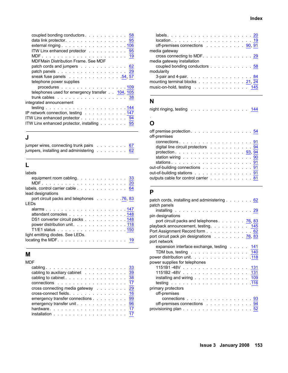Avaya 03-300686 User Manual | Page 153 / 156