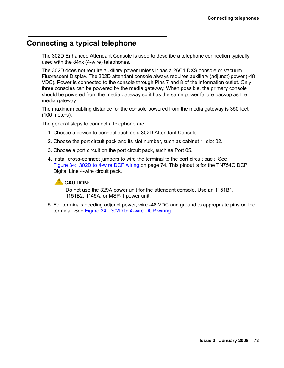 Connecting a typical telephone | Avaya 03-300686 User Manual | Page 73 / 156