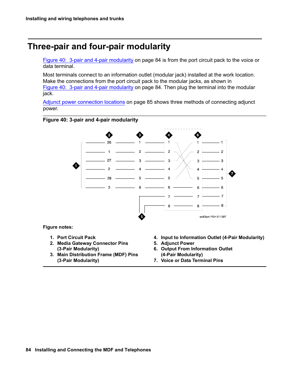 Three-pair and four-pair modularity | Avaya 03-300686 User Manual | Page 84 / 156