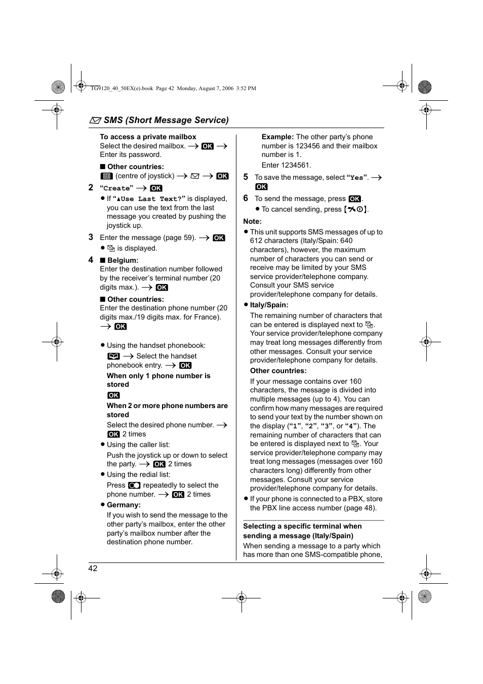 Age 42) | Panasonic KXTG9150EX User Manual | Page 42 / 224