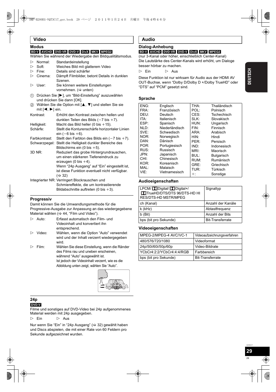 Panasonic DMPB200EG User Manual | Page 29 / 196