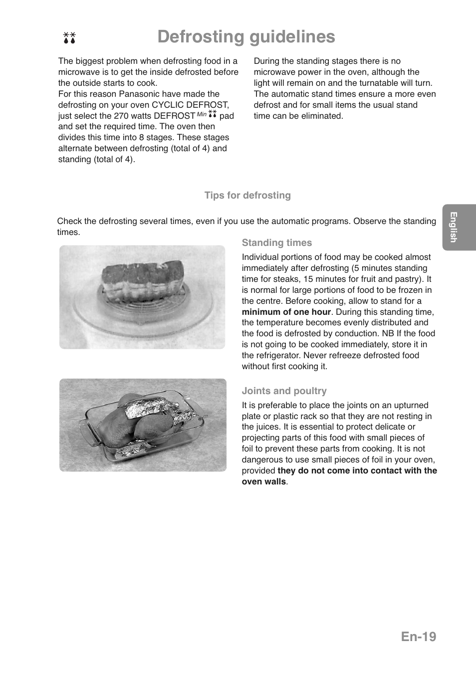 Defrosting guidelines, En-19 | Panasonic NNGD469MEPG User Manual | Page 21 / 201