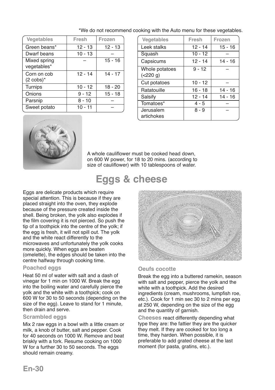 Eggs & cheese, En-30 | Panasonic NNGD469MEPG User Manual | Page 32 / 201