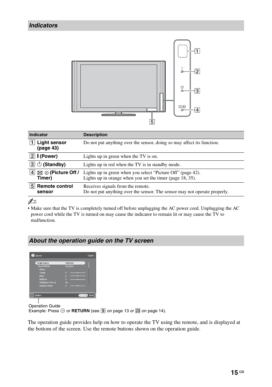 Sony KDL-70X4500 User Manual | Page 15 / 108