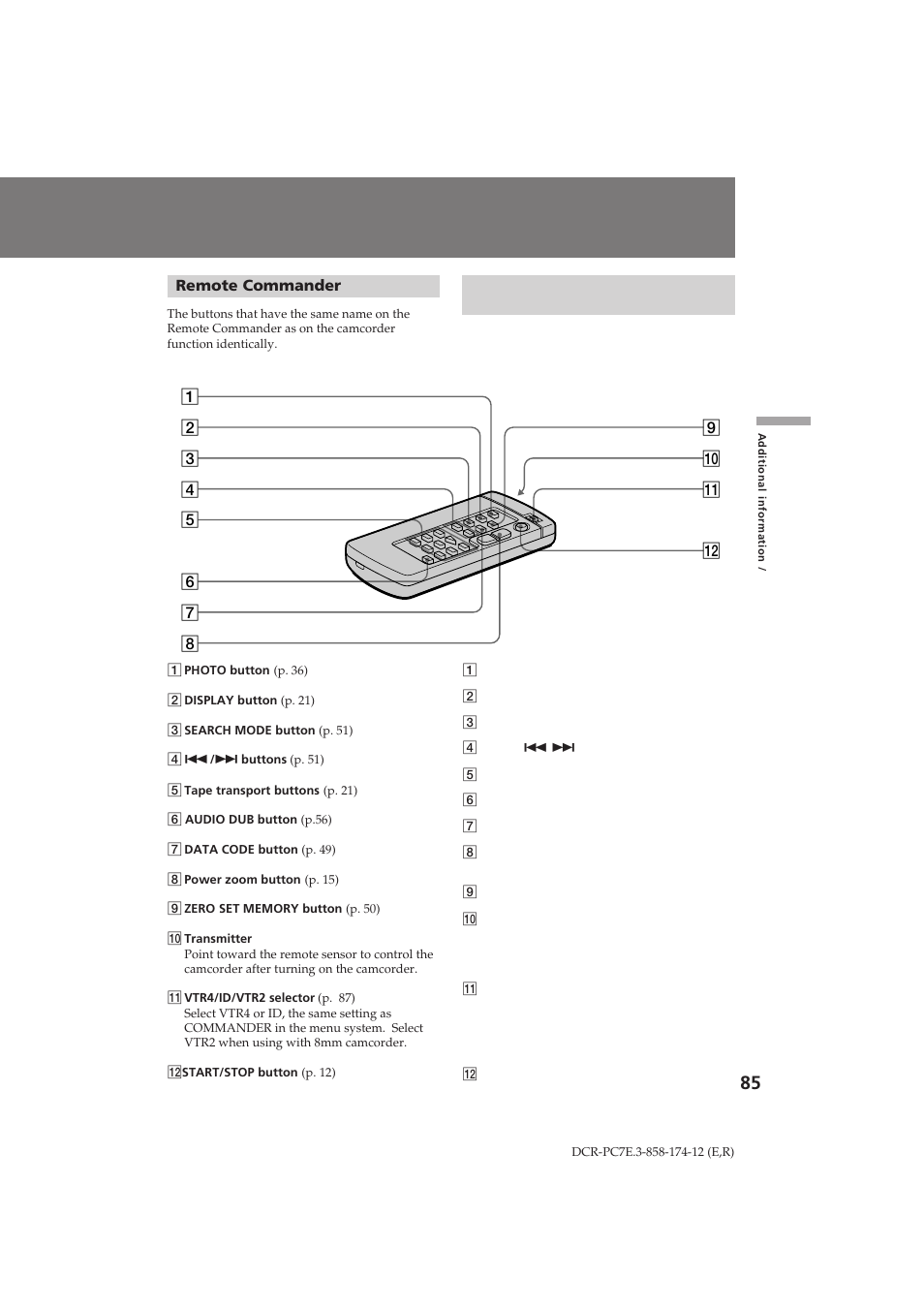 Sony DCR-PC7E User Manual | Page 85 / 92