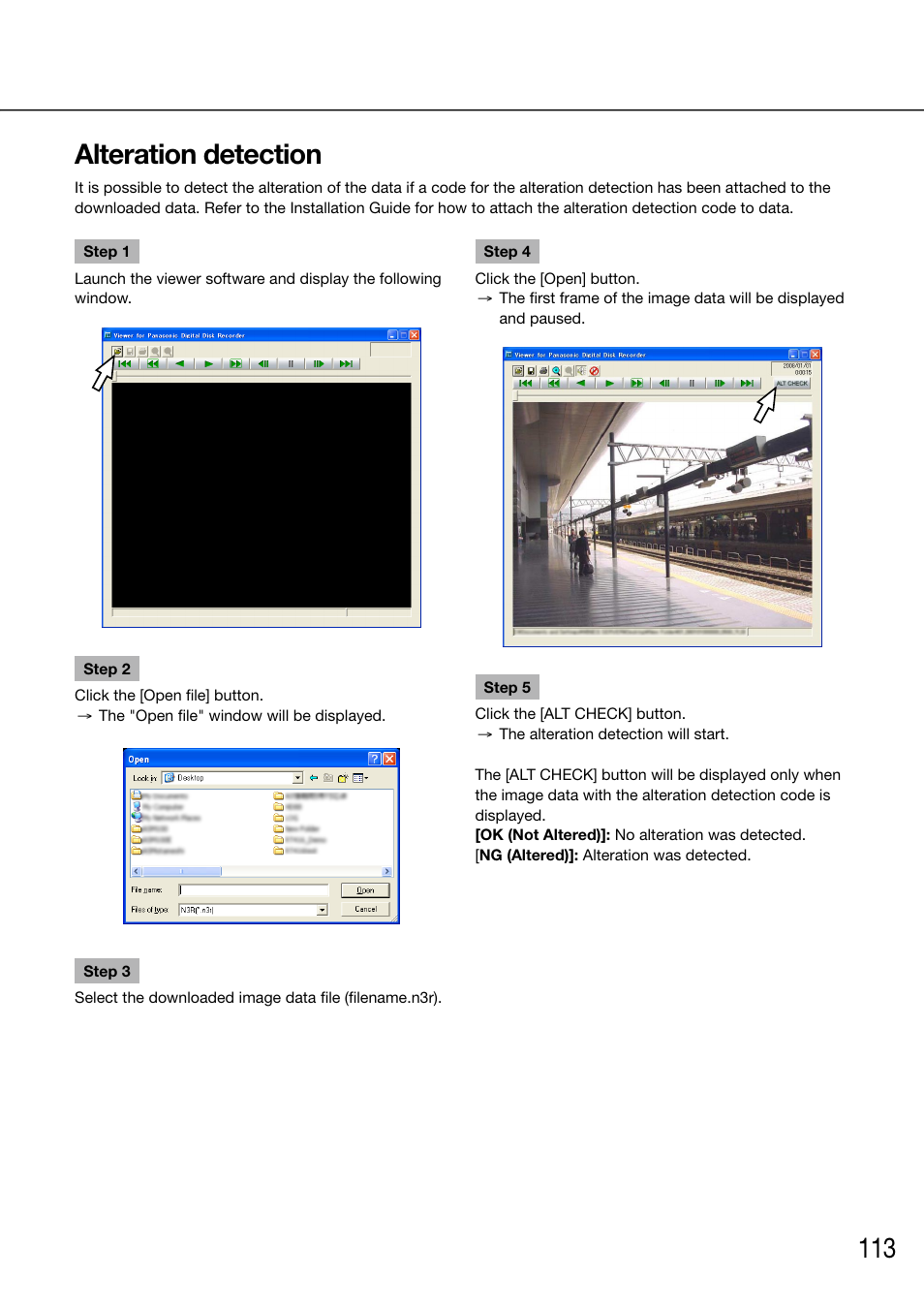 Alteration detection | Panasonic 616 User Manual | Page 113 / 133