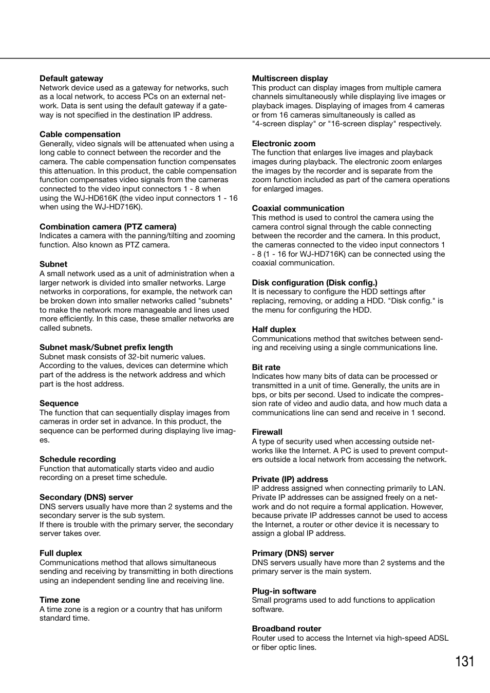 Panasonic 616 User Manual | Page 131 / 133
