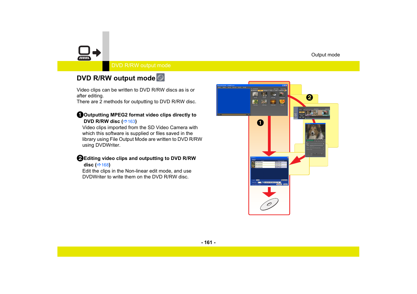 Dvd r/rw output mode | Panasonic MotionSD STUDIO 1.0E User Manual | Page 161 / 231