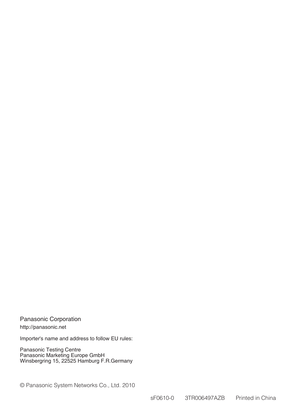 Panasonic WV-CP290 - User Manual | Page 21 / 21