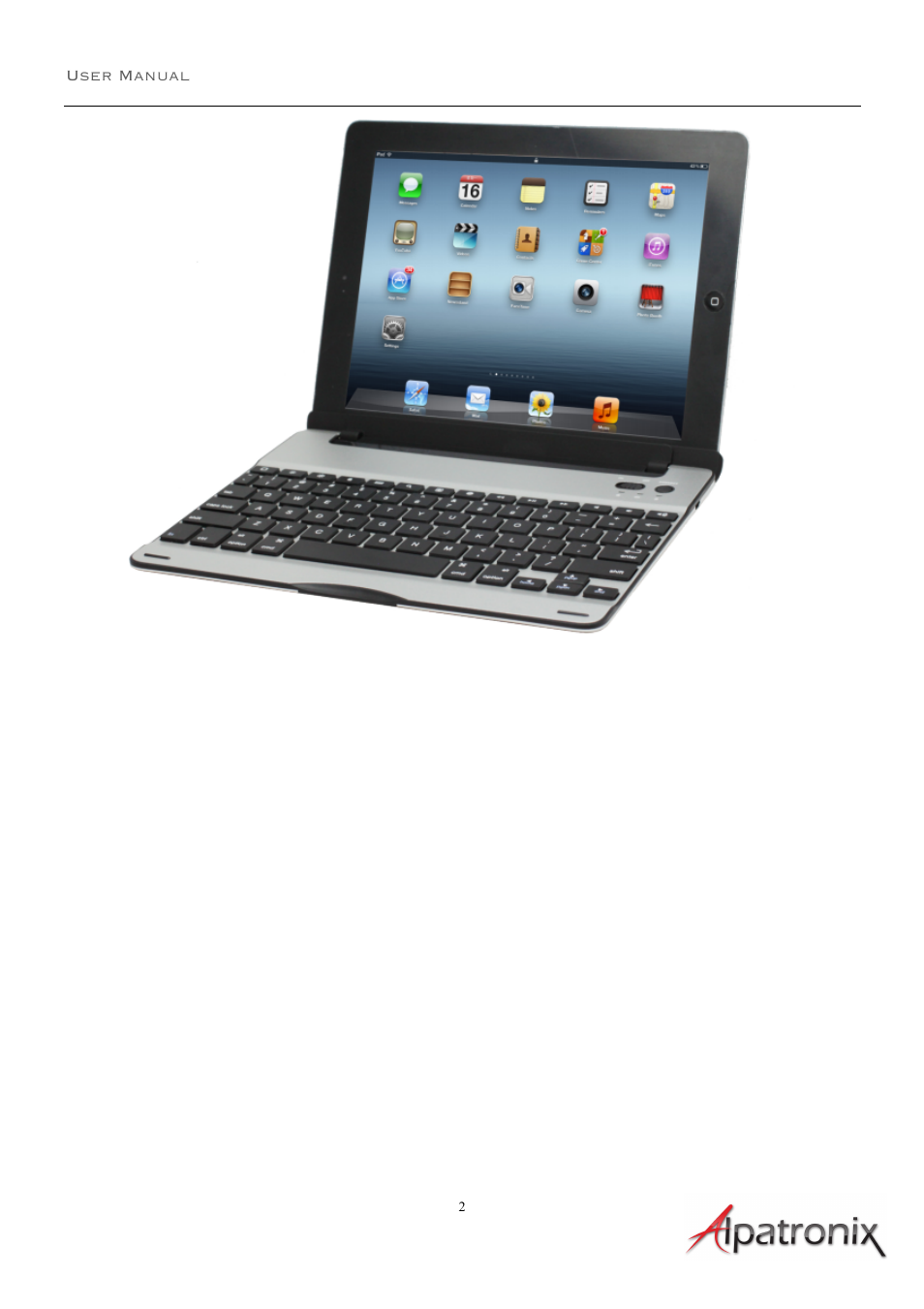 Alpatronix KX120 Bluetooth ABS Chiclet Keyboard Clamshell Folio Case and Stand User Manual | Page 2 / 7