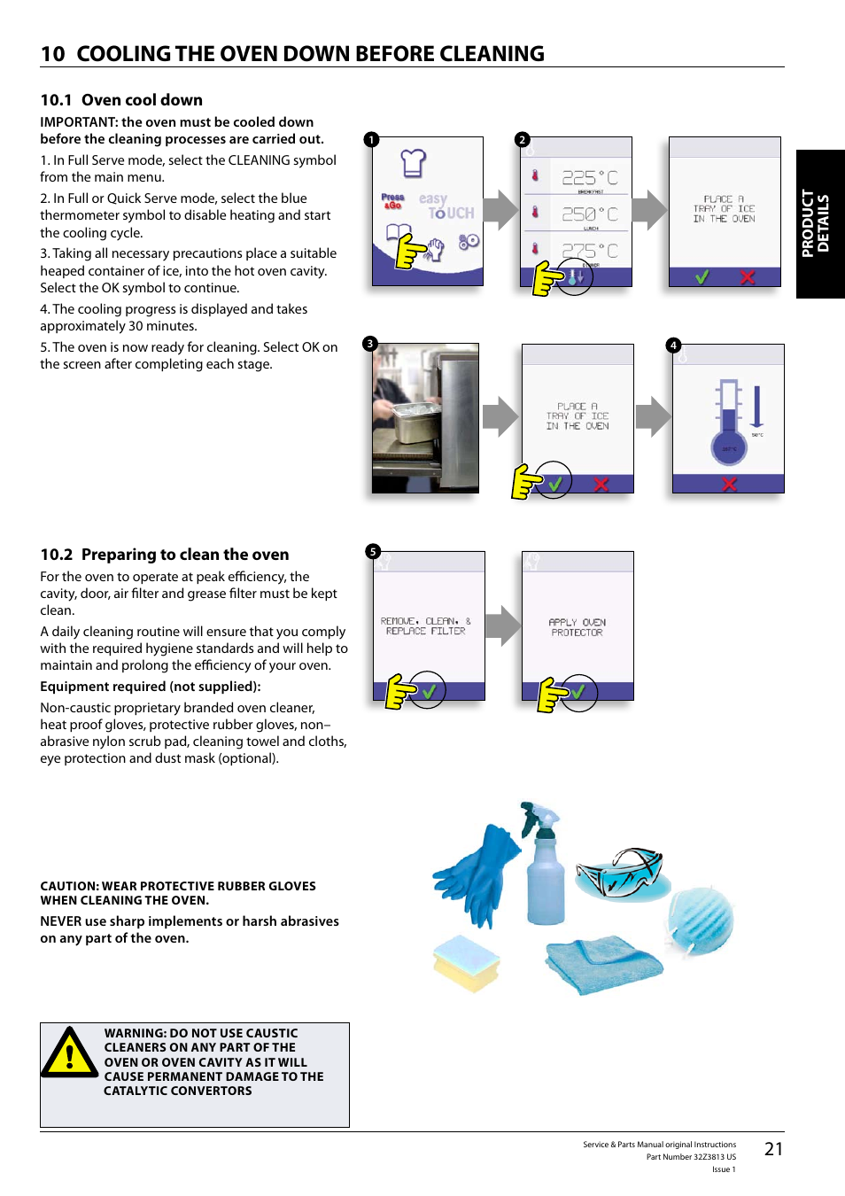 Cooling the oven down before cleaning 10 | Merrychef eikon e4 User Manual | Page 21 / 58