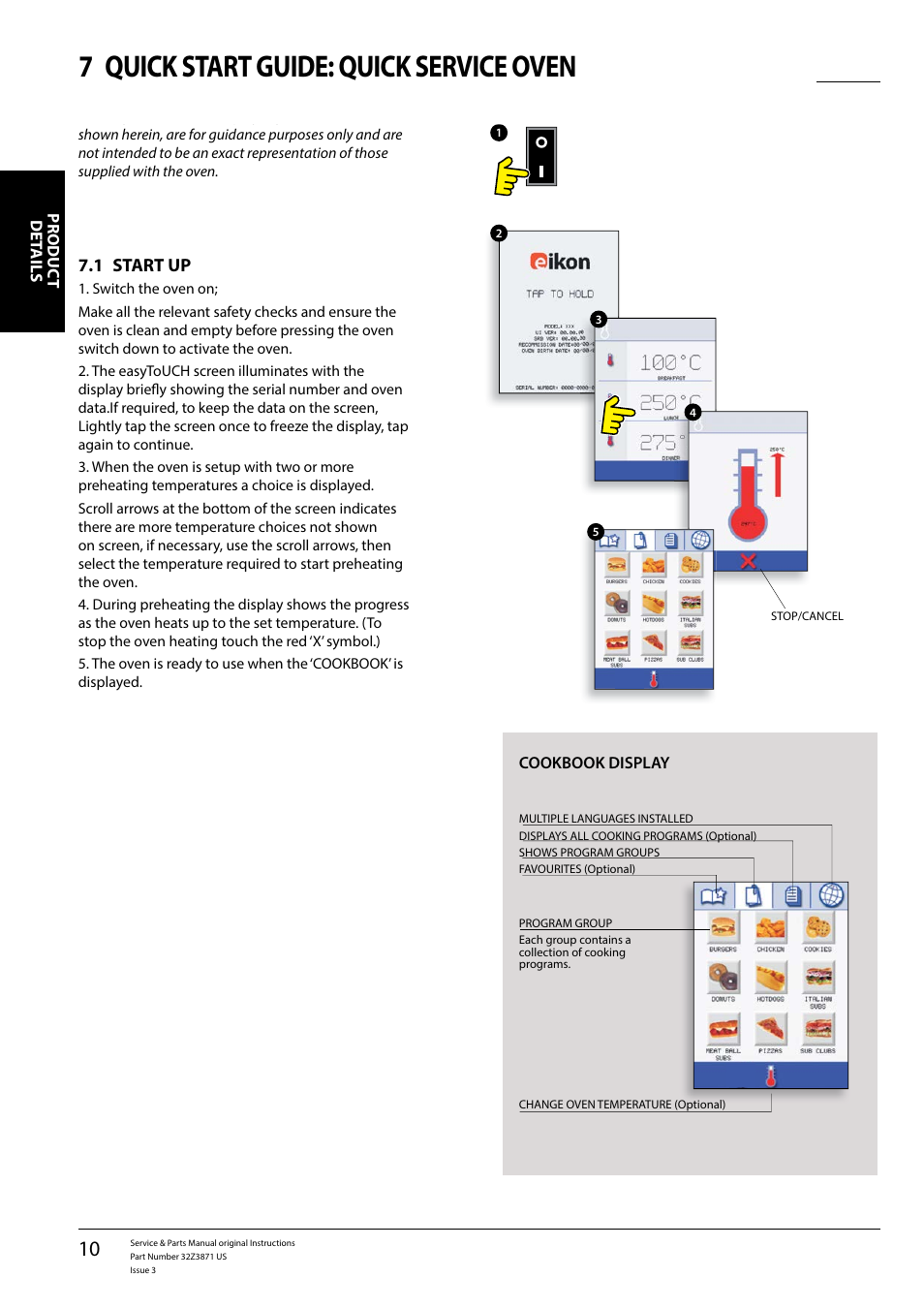 7 quick start guide: quick service oven | Merrychef eikon e4s User Manual | Page 10 / 59