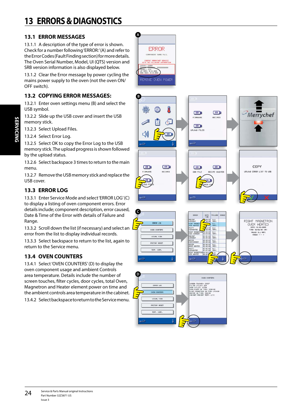 13 errors & diagnostics | Merrychef eikon e4s User Manual | Page 24 / 59