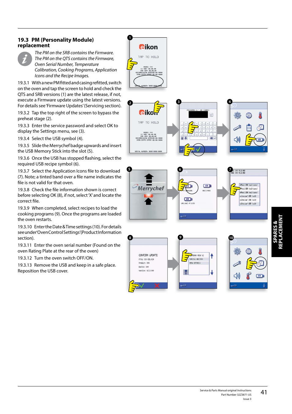 3 pm (personality module) replacement | Merrychef eikon e4s User Manual | Page 41 / 59